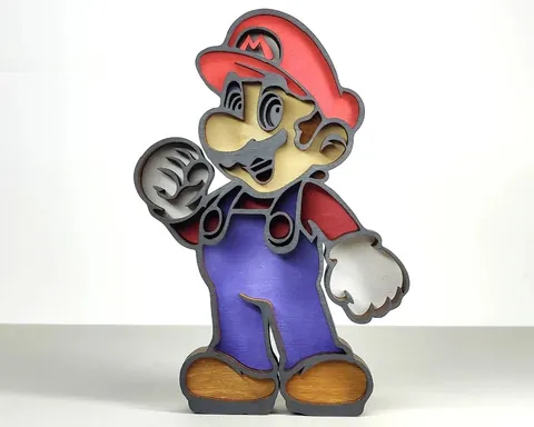 Mario layered-art product photo