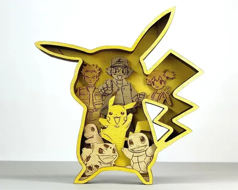 Pikachu layered-art product photo