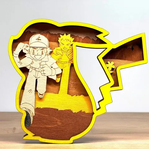 Pikachu layered-art product photo