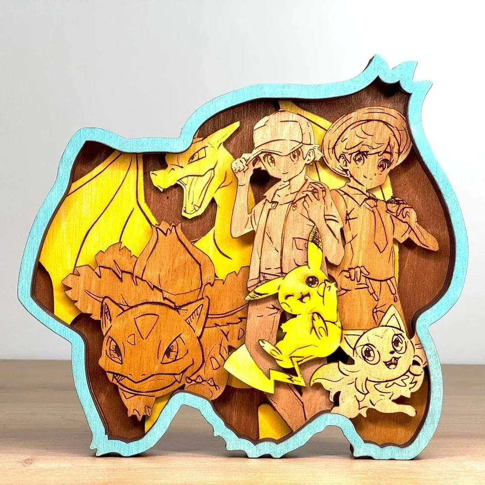 Bulbasaur multi layered wall art