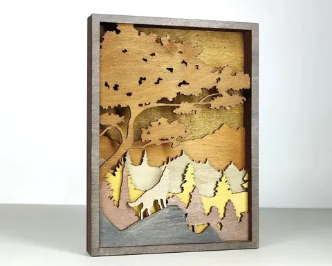 Wolf Scene layered-art product photo