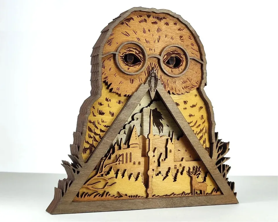 Hedwig multi layered wall art