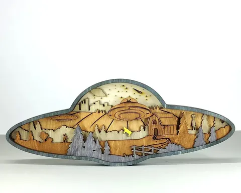 UFO layered-art product photo
