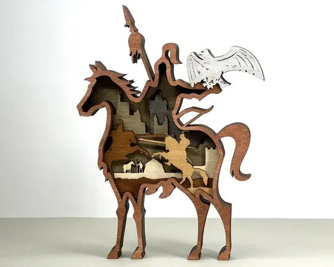 Knight layered-art product photo