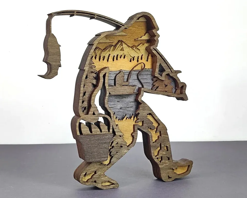 Bigfoot multi layered wall art