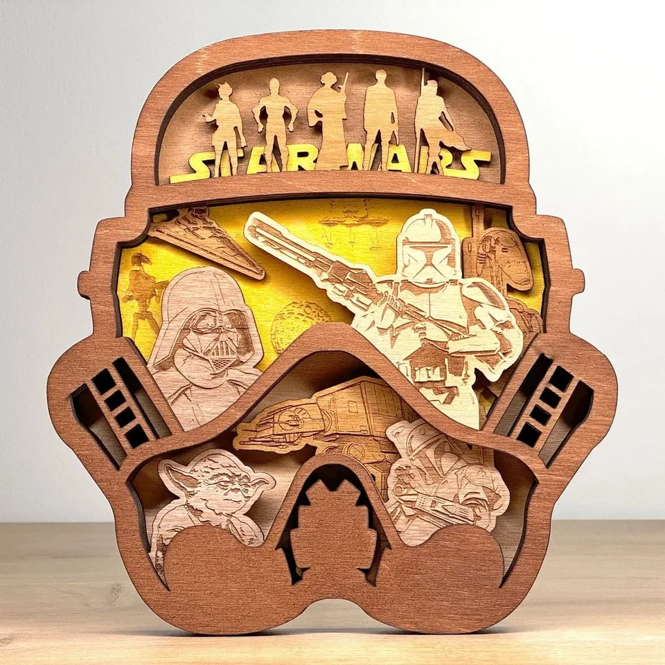 Star Wars multi layered wall art