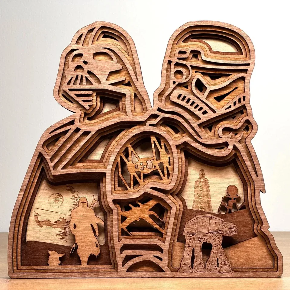 Star Wars multi layered wall art