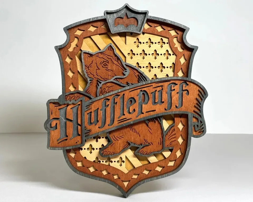 Hufflepuff multi layered wall art