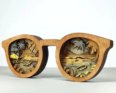 Sunglasses layered-art product photo