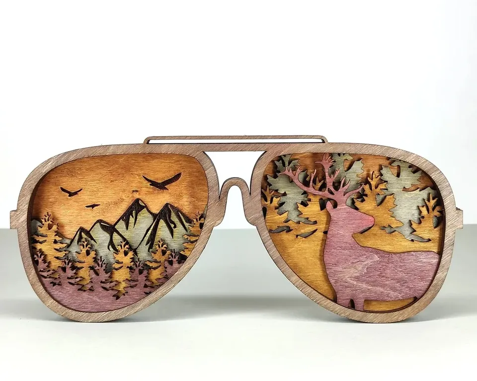 Sunglasses multi layered wall art