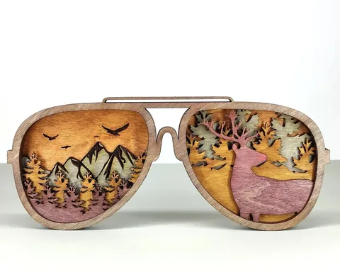 Sunglasses layered-art product photo