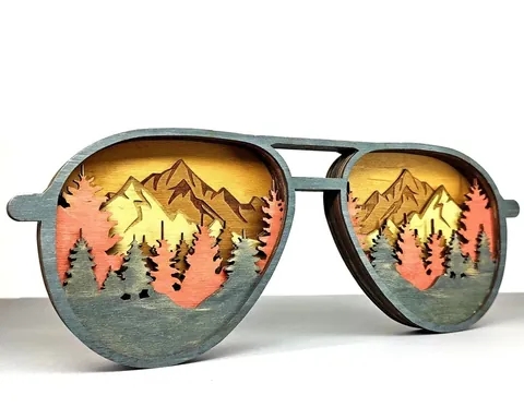 Sunglasses layered-art product photo