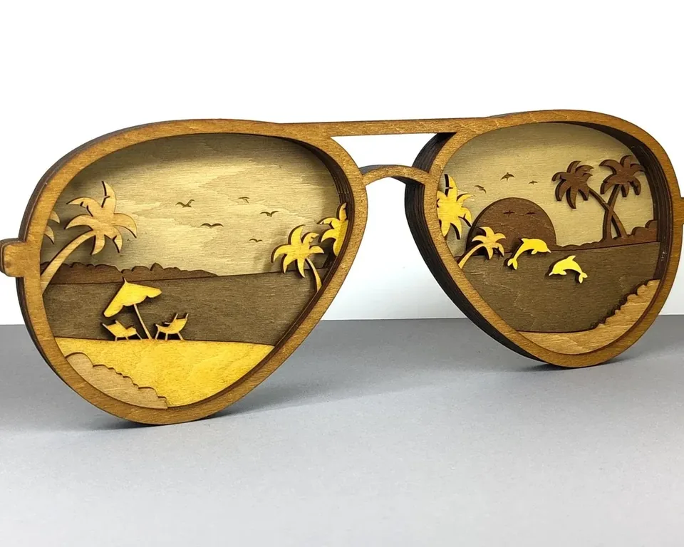 Glasses multi layered wall art