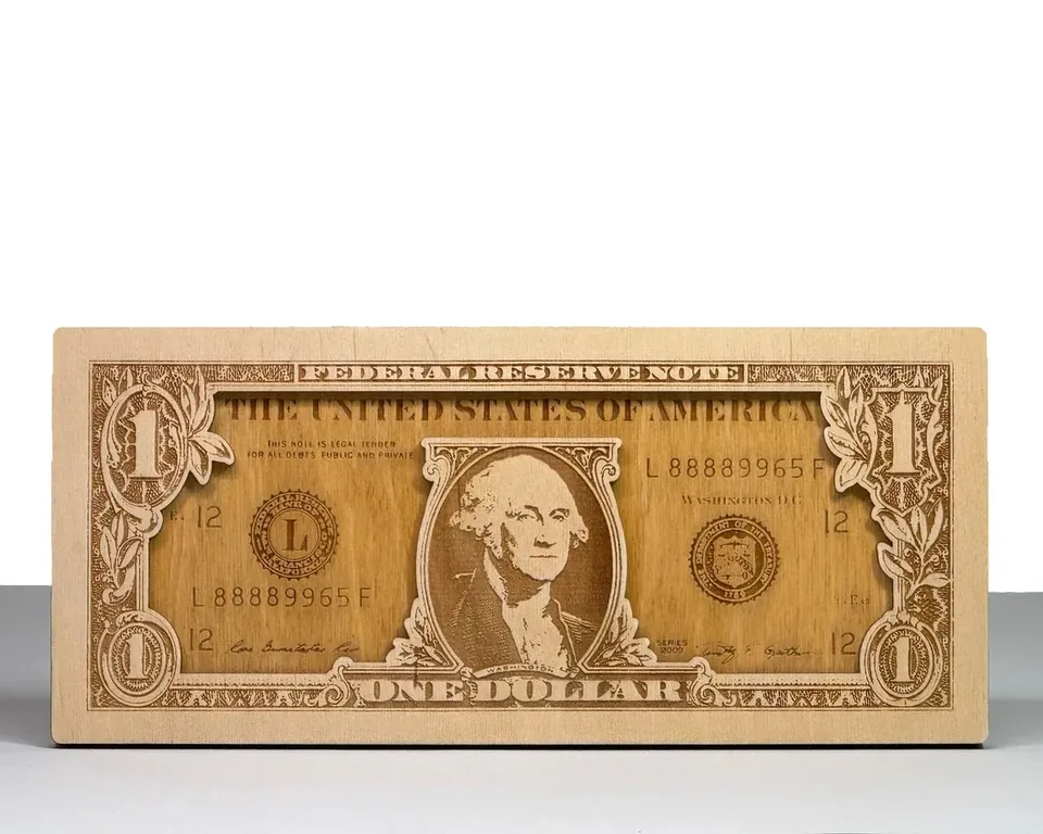 One Dollar multi layered wall art