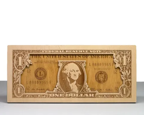 One Dollar layered-art product photo