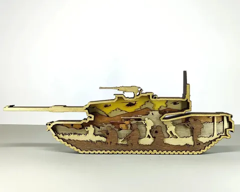 Tank layered-art product photo