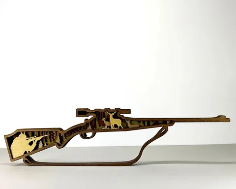 Deer Hunting Rifle layered-art product photo