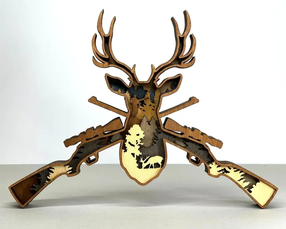 Rifles multi layered wall art