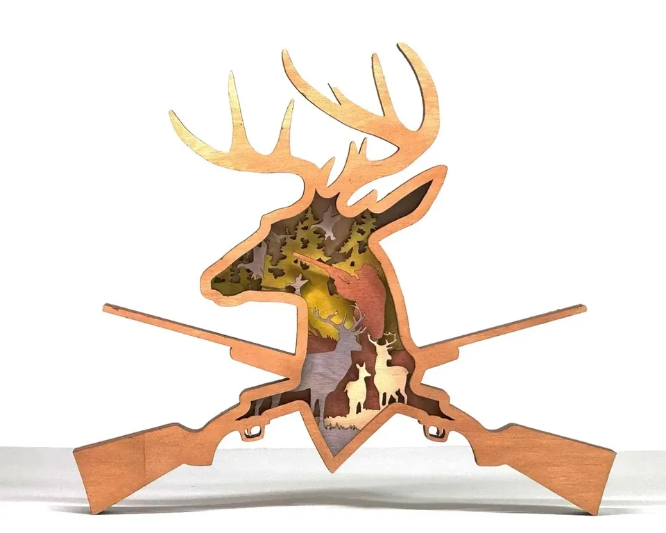 Rifles multi layered wall art