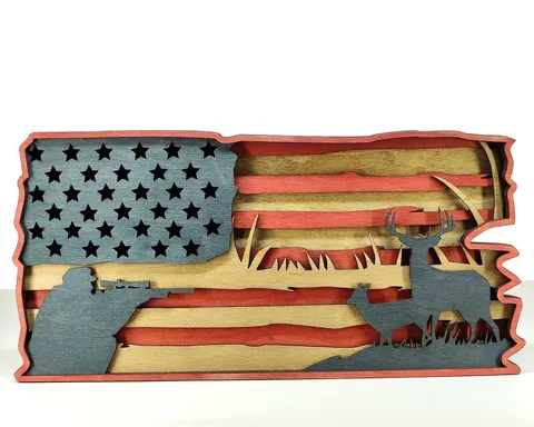 Flag layered-art product photo