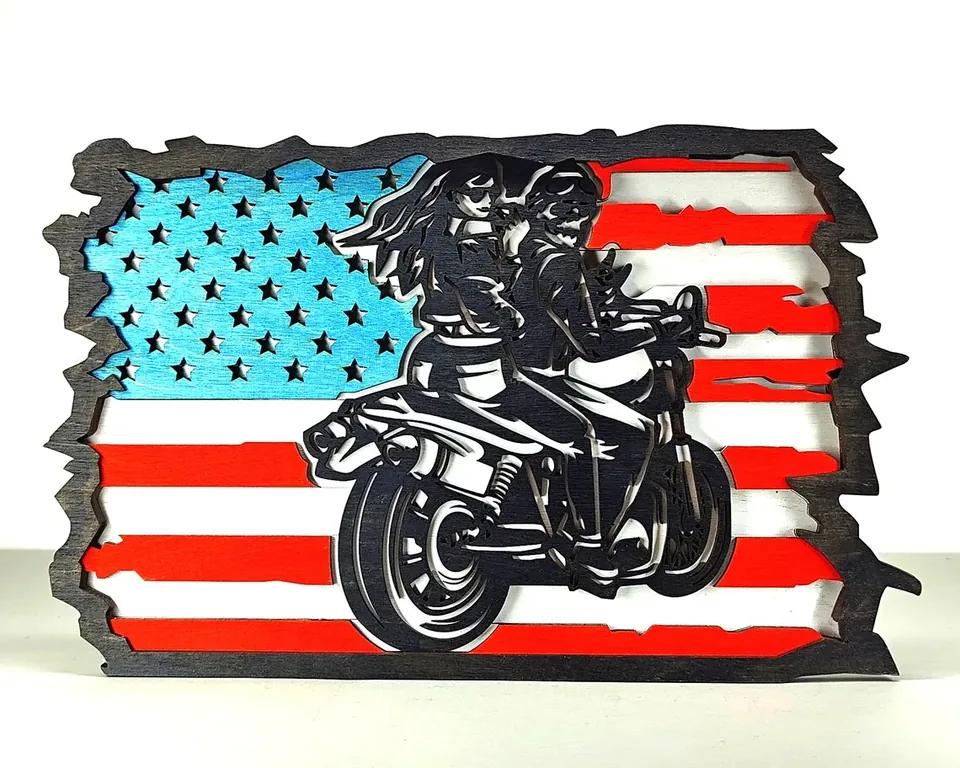 Flag multi layered wall art