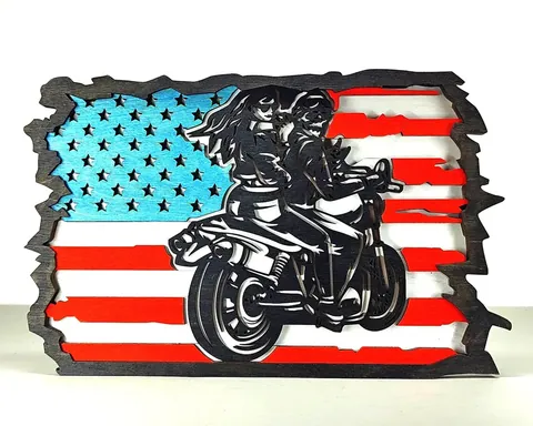 Flag layered-art product photo
