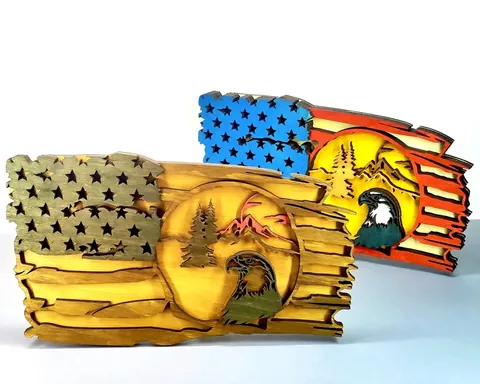 Flag layered-art product photo