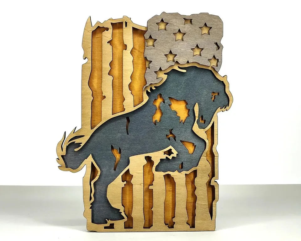 Flag Horse multi layered wall art