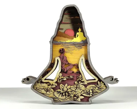 Meditation layered-art product photo