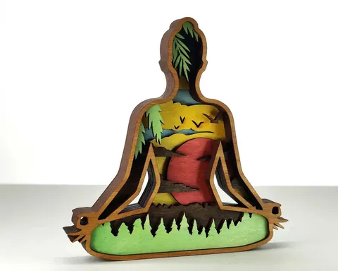 Meditation layered-art product photo