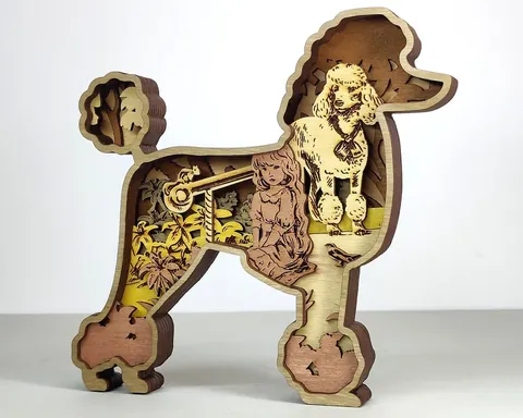 Poodle layered-art product photo