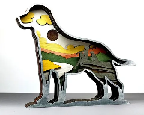 Labrador layered-art product photo