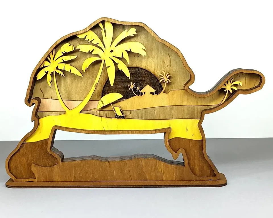Turtle multi layered wall art