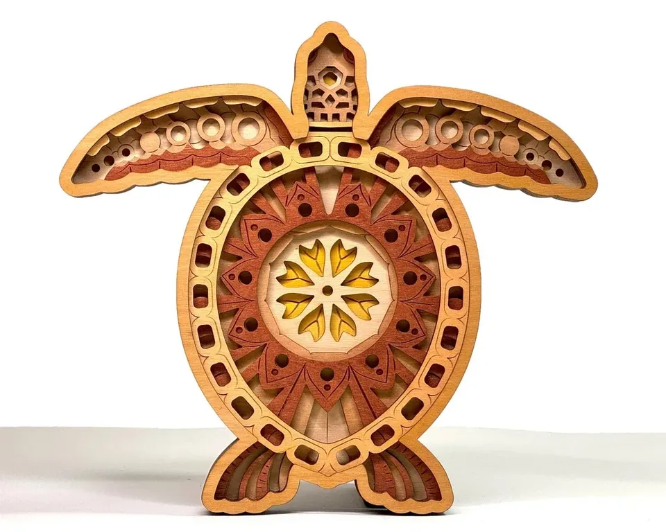 Turtle multi layered wall art