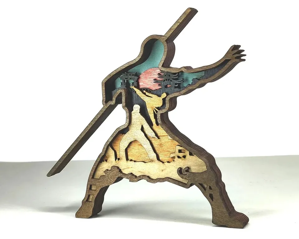Karateka multi layered wall art