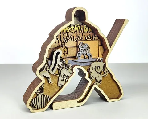 Goalkeeper layered-art product photo