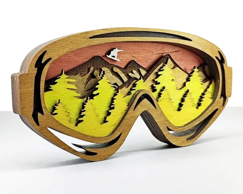 Snow Goggles Mountain layered-art product photo