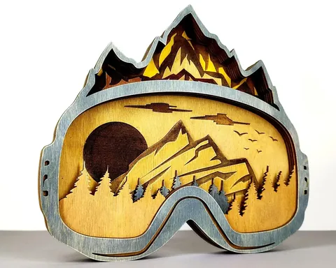 Ski Goggles layered-art product photo