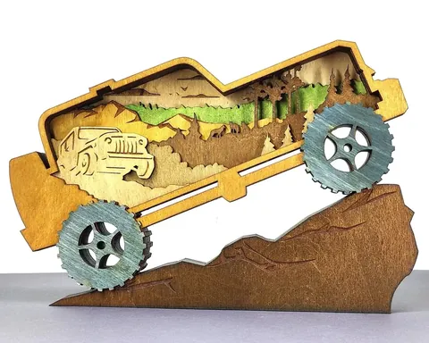 Off road layered-art product photo