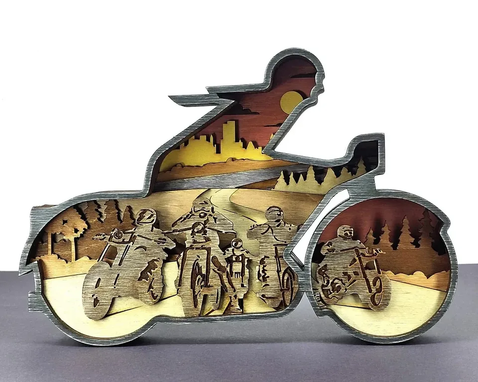 Moto 1 multi layered wall art