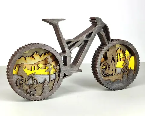 Bike layered-art product photo