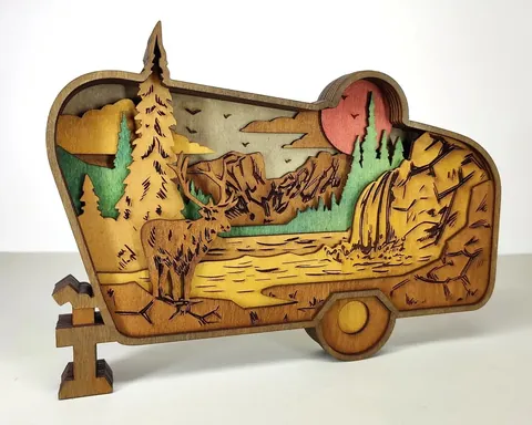 Camping Van layered-art product photo