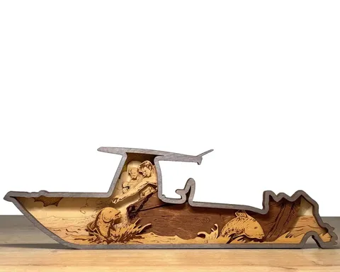 Boat layered-art product photo
