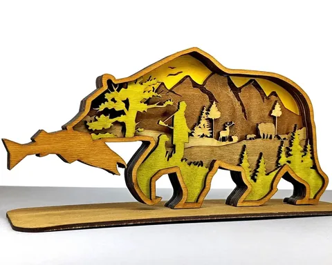 Bear layered-art product photo