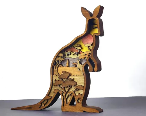 Kangaroo layered-art product photo