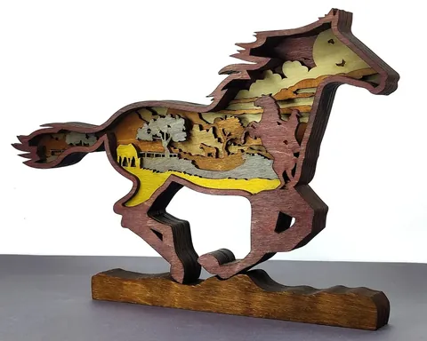 Horse layered-art product photo