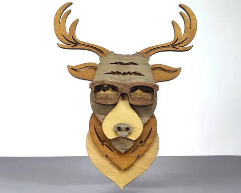 Deer layered-art product photo