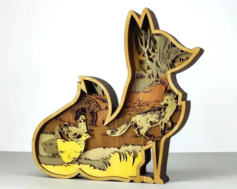 Fox layered-art product photo